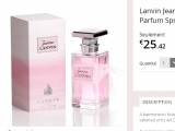 Bon plan parfum : 21.60 euros port inclus Jeanne de Lanvin Eau de parfum 50ml et