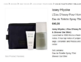 Coffret eau de toilette hommes Eau d&rsquo;Issey à 40€