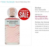 Super affaire parfum : EAU SENSUELLE 50ml de ROCHAS à 15€ ( autour de 50€ generalement)