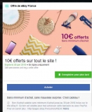 Super affaire! 10€ offerts sur ebay , sans minimum d&rsquo;achat