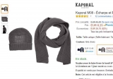 Mega affaire : 8.25€ une echarpe + un bonnet KAPORAL pour hommes