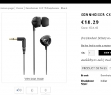 Ecouteurs SennHeiser CX 175 à 18.25 euros port inclu