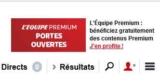 Gratuit : acces à l&rsquo;EQUIPE premium le 23 fevrier