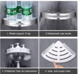 Lot de 2 etageres de douche sans percage à 9.9€ ( 50% de réduction )