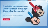 Gratuit :  une étiquette à bagage Disney