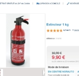 Extincteur 1kg à moins de 10 euros livraison gratuite en centre Norauto
