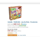 Jeux de sociétés pas cher : Facetoche qui revient à moins de 4 euros