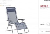 Fauteuil Relax LAFUMA à moins de 70€ chez auchan …