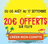 Fdj.fr : 20 euros offerts pour la création d&rsquo;un nouveau compte joueur et un premier jeu de 2 euros