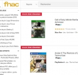 Soldes fnac: de nombreux jeux vidéos pas chers