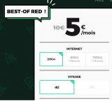 Bon plan forfait mobile SFR RED 20Go pas cher à 5€ par mois !  ( 8€ pour 60go , 13€ pour 130Go )