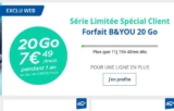Forfait B and you illimité + 20go d&rsquo;internet à 7.49€ par mois pendant 12 mois