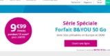 Forfait mobile illimité 50go B And You à 9.99 euros par mois durant 12 mois ..