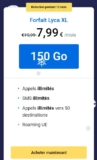 Forfait mobile Illimité Lyca Mobile 150go à 7.99€ par mois  (et 50 destinations incluses )