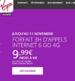 Bon plan forfait mobile: 9.9 euros pour 3h/ sms mms / 6go d&rsquo;internet A VIE jusqu&rsquo;au 11 novembre