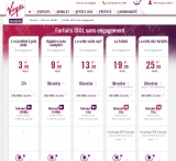 Virgin mobile : nouveaux forfaits sans engagement ( 13.99 euros illimité + 1go internet )