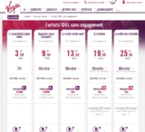 Virgin mobile : nouveaux forfaits sans engagement ( 13.99 euros illimité + 1go internet )