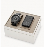 Coffret cadeau hommes montre Fossil Editor + porte monnaie pour 50€