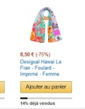 Foulard desigual pas cher à 8.5 euros .. le 24 aout seulement .. faire vite