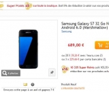 Samsung Galaxy S7 32go qui revient à moins de 580 euros ( 100 euros d economie) le 9 mars