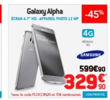 Smartphone galaxy alpha qui revient à un bon prix : 330 euros