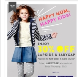 30 pourcent de remise sur les vétements enfants sur le site Gap
