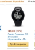 Running : montre garmin forerunner 610 avec ceinture à moins de 150 euros (le 1er septembre)