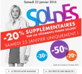 Gemo : 20 pourcent sur les soldes femmes le 23 janvier
