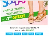 Chaussures pas cheres : 3 paires pour le prix de deux chez gemo sur les produits soldés