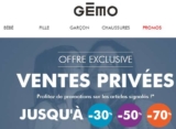 Présoldes Gemo : jusqu&rsquo;à 70% de réduction en vente privée