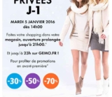 Gemo : jusqu&rsquo;à 70% de réduction le 5 janvier jusqu&rsquo;à 21 heures
