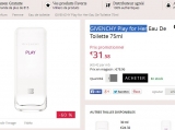 Super affaire parfums femmes: Givenchy Play 75ml à 31.58 euros