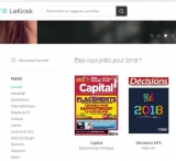 Gratuit:  des magazines à lire avec l’application  LE KIOSK (4 credits gratuits)