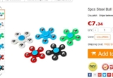 Pas cher : 7.35€ le lot de 5 hand spinner à 5 branches