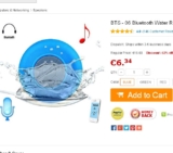 haut parleur bluetooth etanche pas cher à 6.34 euros port inclus