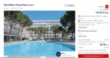 Vacances de Paques: 336€ hotel Best Oasis Park 4 etoiles 2 adultes + 1 enfant en demi pension