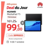 Tablette Huawei Media Pad T5 2/32go en vente flash à moins de 100€ !!!