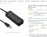 8.99 euros le hub 4 ports usb3
