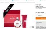 34€ le coffret d&rsquo;eau de parfum HUGO WOMAN 50ml