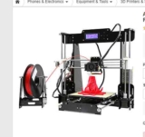 Imprimante 3d pas chère : ANET A8 à 123€ ( expediée depuis la France)