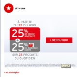 Intermarché : 50 pourcent de réduction sur une sélection de produit à partir du 25 de chaque mois