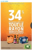 Intermarché : 34% de crédit sur les bieres et cidres du 15 au 20 juin