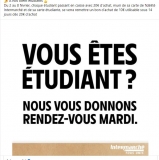 Intermarche : 10€ offerts pour 20 d’achats pour les etudiants du 2 au 8 fevrier