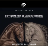 Invitation pour le grand prix de l&rsquo;arc de triomphe