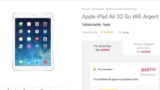 Ipad air 32go qui revient à 382 euros pour les adherents fnac