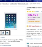 Bon plan ipad air : 387 euros voire même 377 euros l&rsquo;ipad air 16go wifi