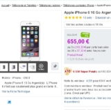 Bon prix Iphone 6 16go à 655 euros et en récupérant de 65 à 131 euros de bons d&rsquo;achats .. le 6 mai