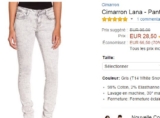Pantalon / jeans femmes Cimarron en vente flash à 28.5 euros ( autour de 80 sur d&rsquo;autres sites)