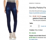 Super affaire : des jeans dorothy perkins pour femmes à 10€