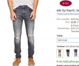 Jeans Esprit hommes dechiré à moins de 20€